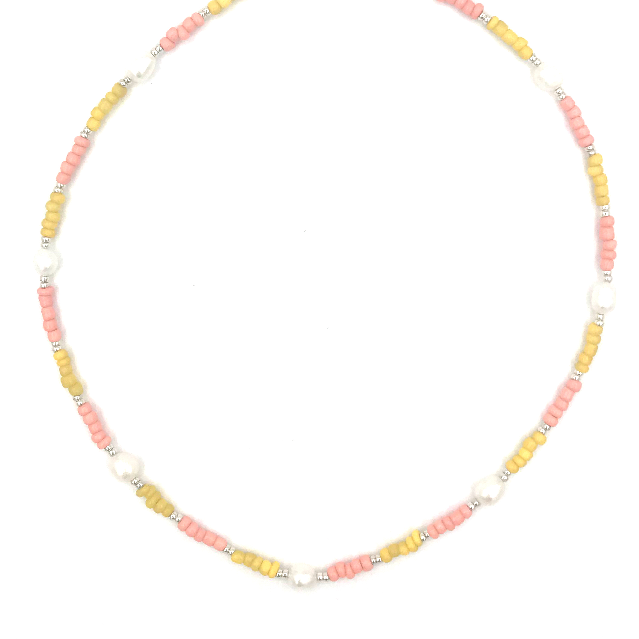 Yellow beach pearl necklace