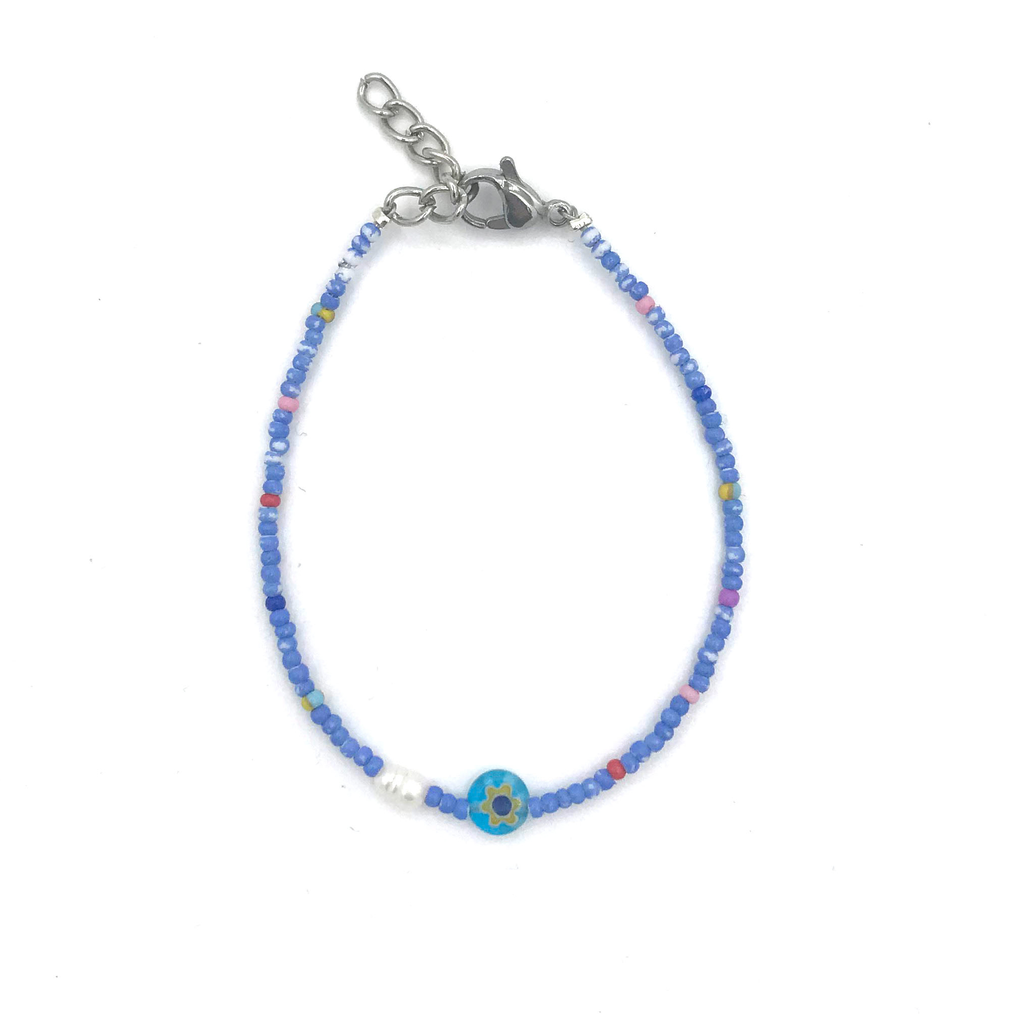Blue flower bracelet