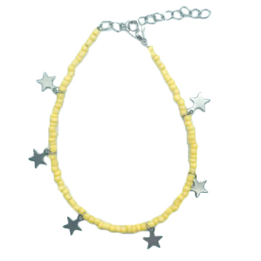 Yellow stars anklet
