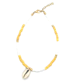 Yellow shell anklet