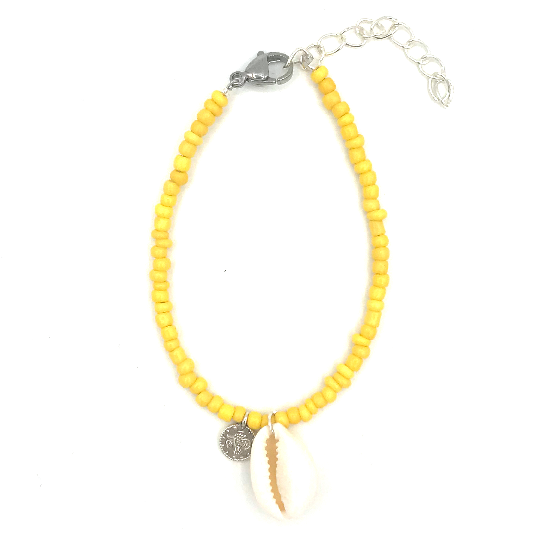 Yellow shell bracelet